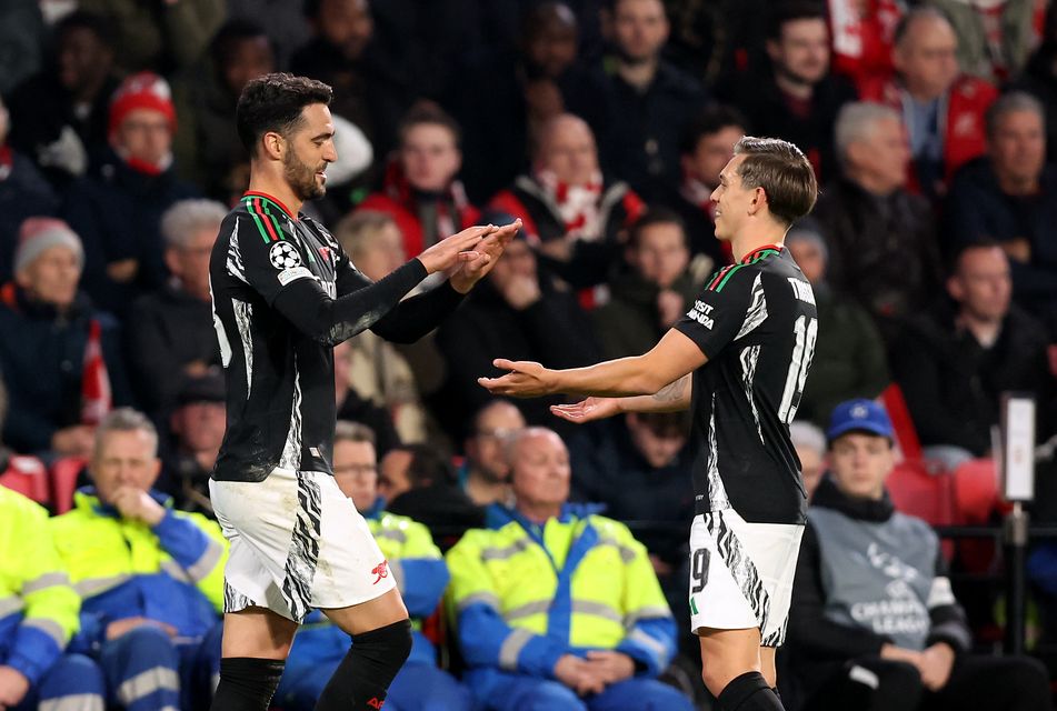 Mikel Merino and Leandro Trossard were among the Arsenal scorers (Peter Lous/PA)