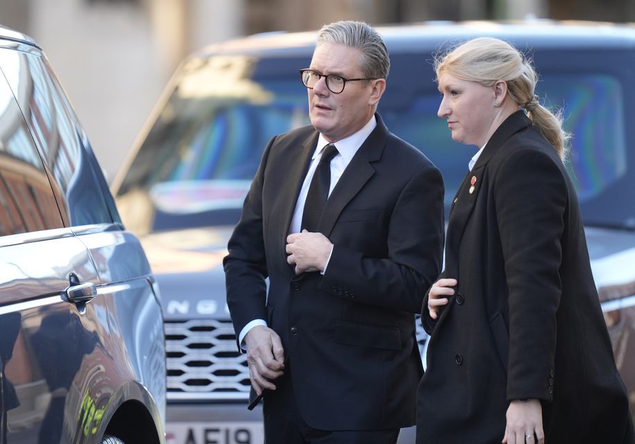 Prime Minister Sir Keir Starmer attending the funeral service (Danny Lawson/PA)