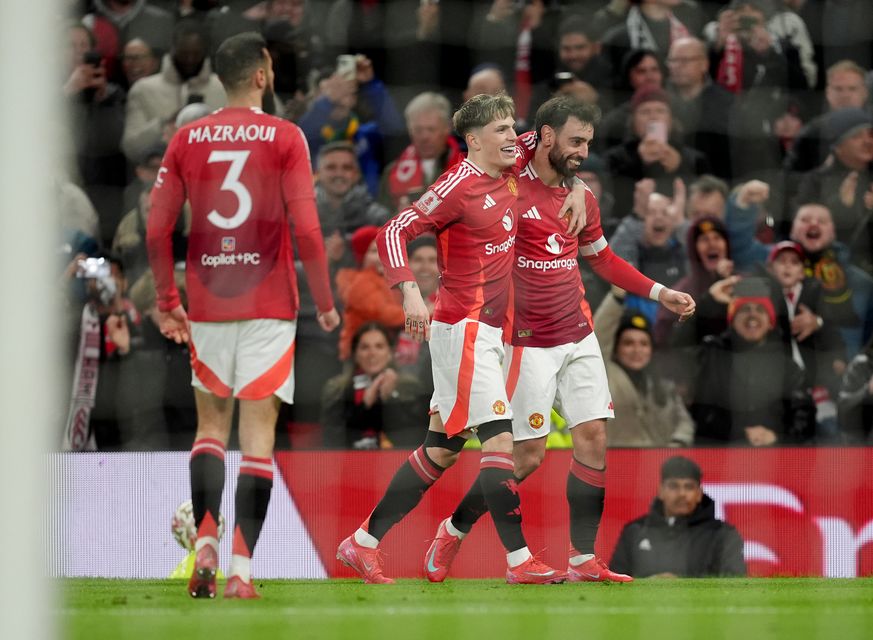 Bruno Fernandes equalised for the home side (Martin Rickett/PA)