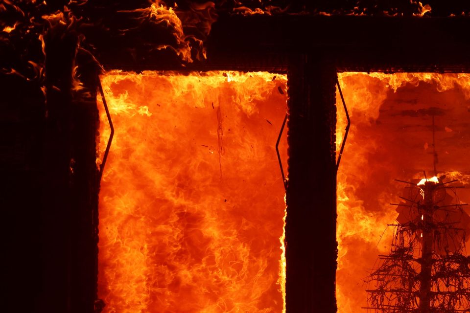 The blaze destroyed homes in Pacific Palisades (AP)