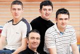 thumbnail: Robert Dunlop in a picture taken shortly before his death with (from left) sons Daniel, Michael and William