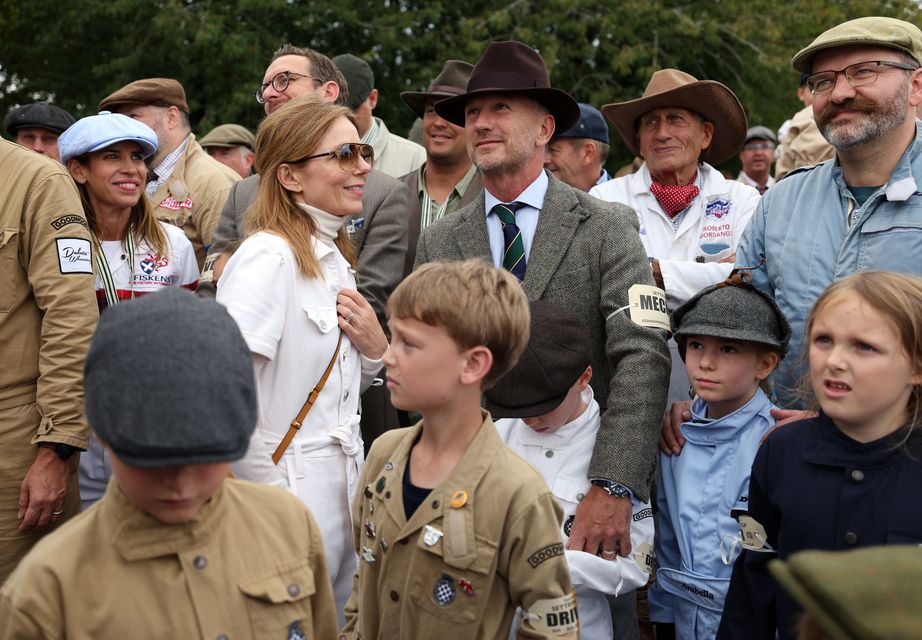 Red Bull Racing principal Christian Horner (centre, right) and former Spice Girl wife Geri Horner (centre, left) were among those at the event (Kieran Cleeves/PA)