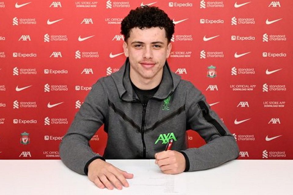 Northern Ireland underage international Kieran Morrison has signed his first professional deal with Liverpool