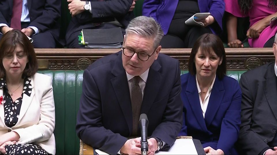 Sir Keir Starmer speaks during Prime Minister’s Questions (House of Commons/UK Parliament/PA)