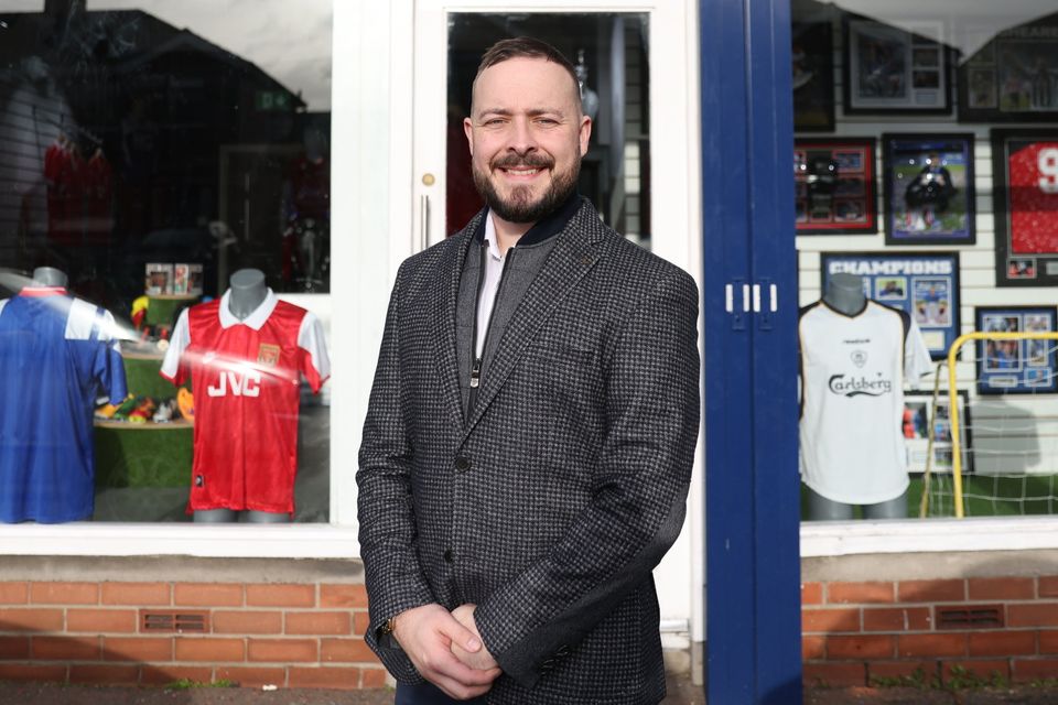 Carl Spiller outside his new shop (Picture by Peter Morrison)