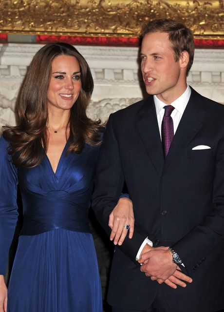 Prince William and Kate Middleton during a photocall to mark their engagement (John Stillwell/PA)