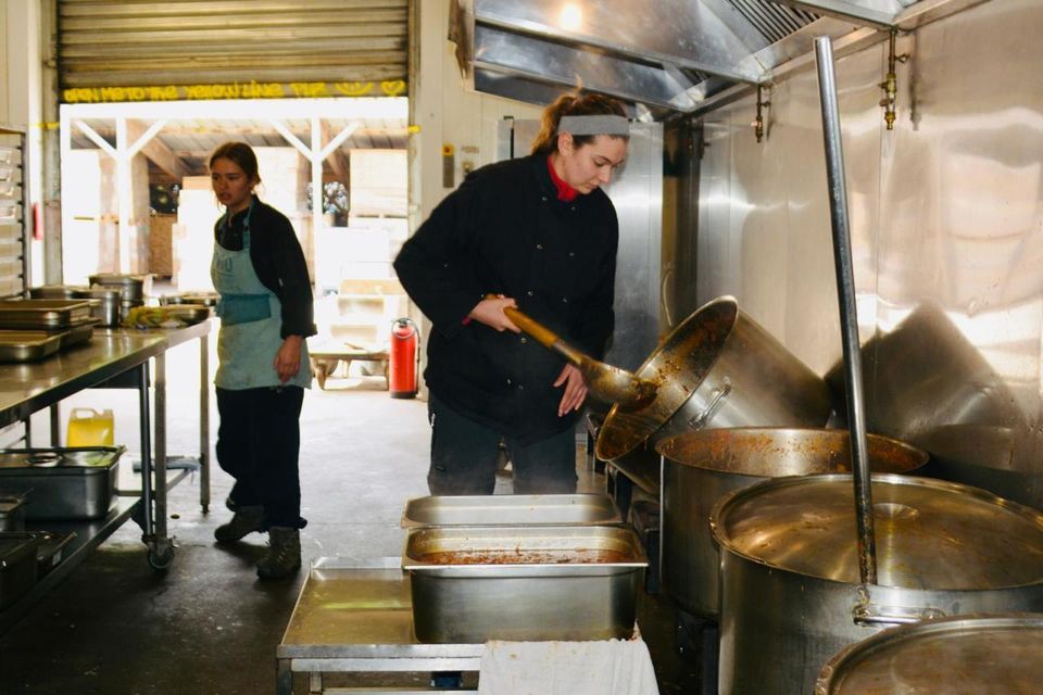 The kitchen usually has a team of 15 to 20 volunteers (Refugee Community Kitchen/PA)