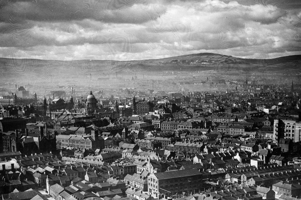 Belfast city centre, looking towards the City Hall and the hills beyond. 25/4/1939
BELFAST TELEGRAPH COLLECTION/NMNI
