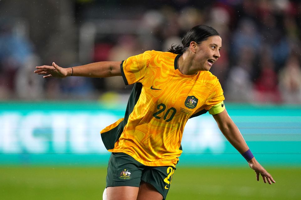 Sam Kerr playing for Australia (Adam Davy/PA)