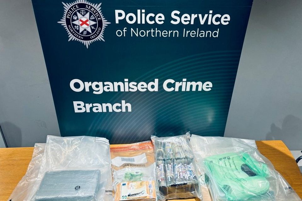 Suspected cocaine worth GBP200k seized alongside cash in Co Tyrone