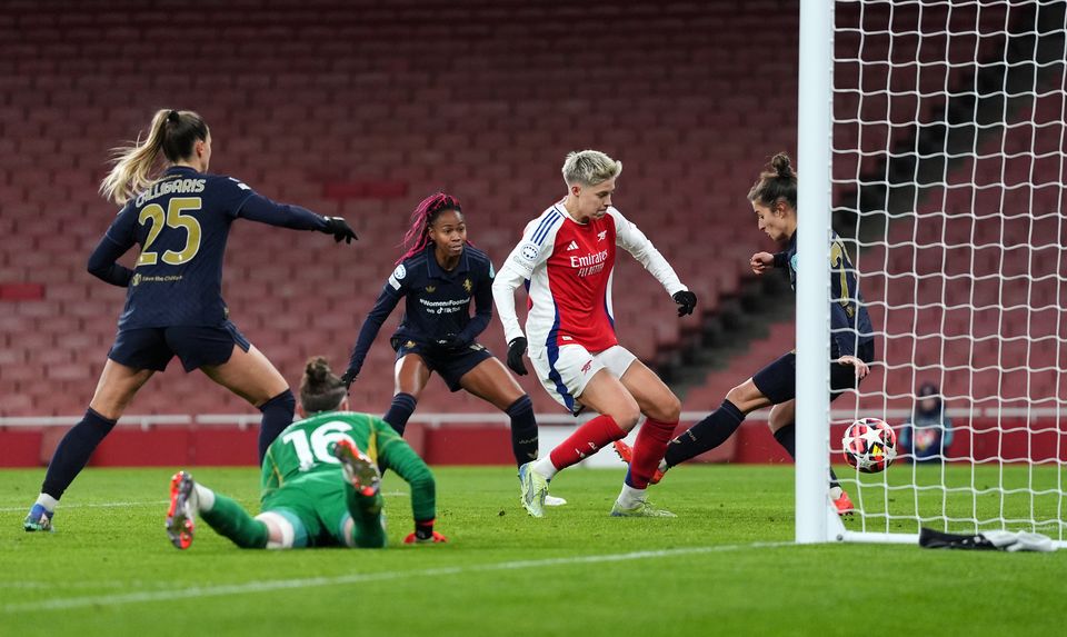 Arsenal substitute Lina Hurtig scored a late winner against her former club (Bradley Collyer/PA)