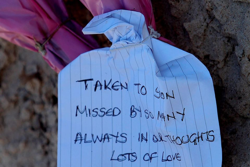 A message left on the beach near the RIU Imperial Marhaba hotel in Sousse, Tunisia, as British holidaymakers defy the terrorists and continue to stay in Sousse despite the bloodbath on the beach. PRESS ASSOCIATION Photo. Picture date: Tuesday June 30, 2015. The sands at Sousse were quiet and calm today as tourists and locals alike continued to pay their respects to the 38 dead outside the RIU Imperial Marhaba and Bellevue hotels. Flowers continue to be laid at three heart-shaped memorials that mark where so many people lost their lives, with many people in tears as they read the messages of support in several languages that have been placed in the sand. See PA POLICE Tunisia stories. Photo credit should read: Steve Parsons/PA Wire