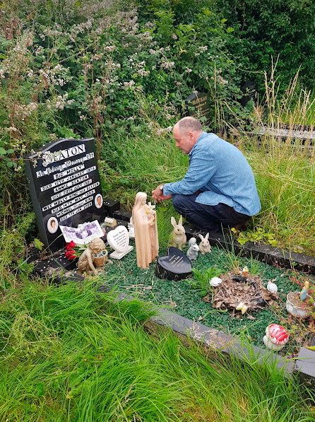 Steve Bolton paying a visit to Molly Seaton's grave 