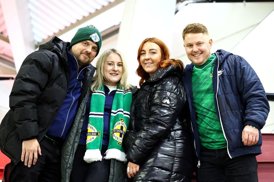 Presseye Ltd, Belfast, Northern Ireland - 18th November 2024 :  Photo by William Cherry/Presseye 
  
Northern Ireland fans at the Stade de Luxembourg for Monday night’s UEFA Nations League game against Luxembourg.   Photo by William Cherry/Presseye