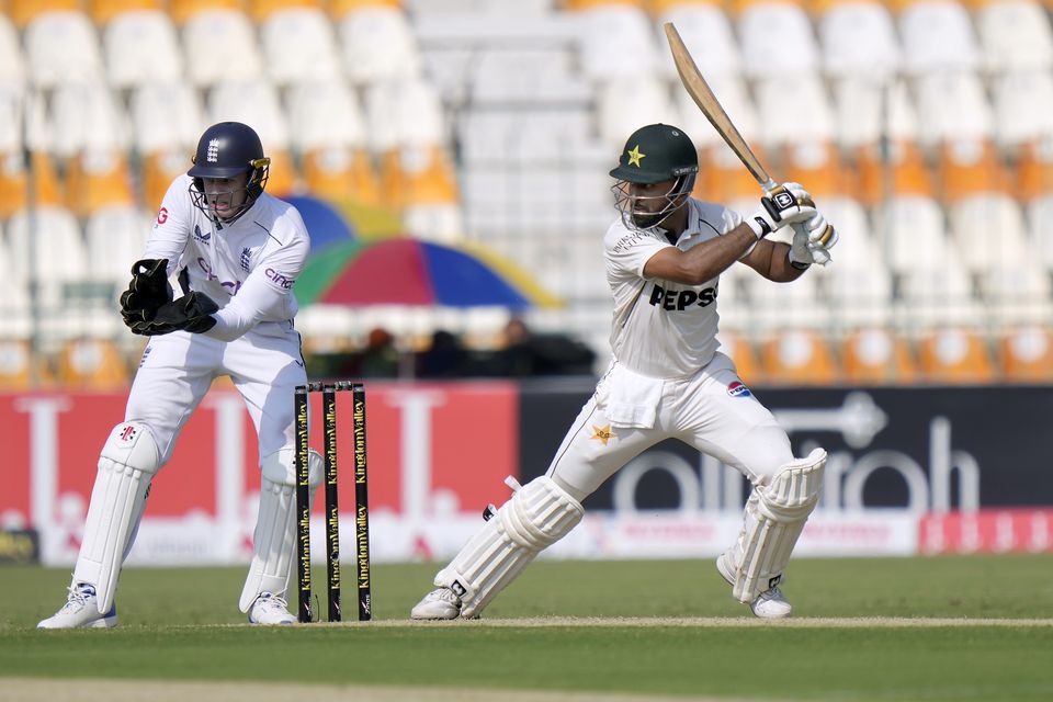 Abdullah Shafique punished England’s bowlers (Anjum Naveed/AP)