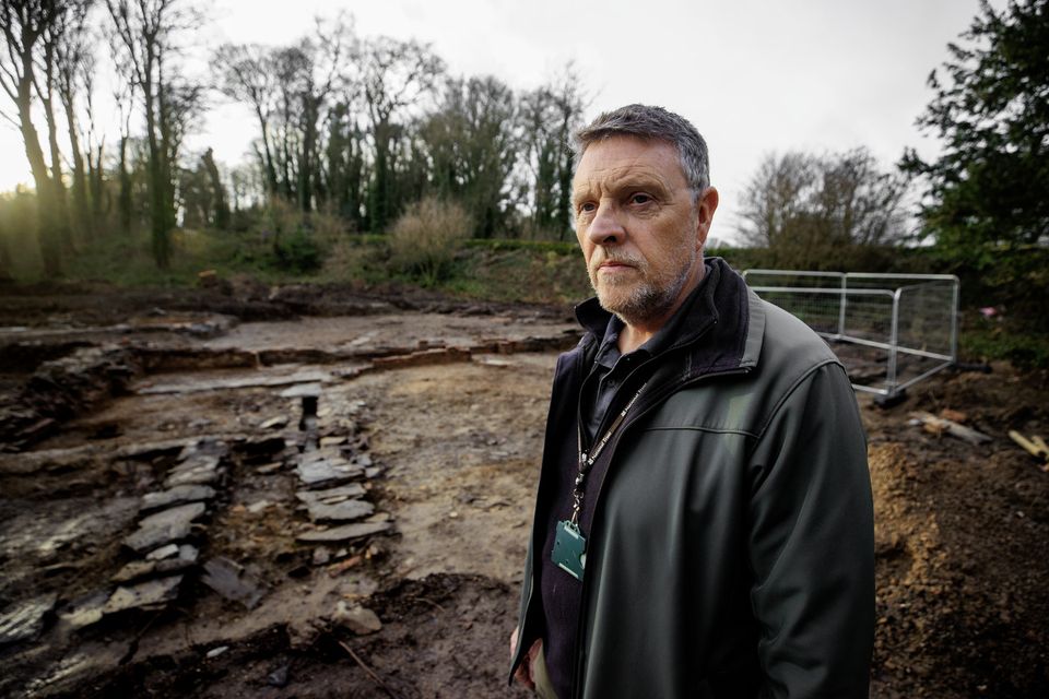 Malachy Conway, an archaeologist employed by The National Trust, made a significant discovery at an archaeological site situated within the grounds of Castle Ward. During routine maintenance work to install a new drain in County Down, Conway unearthed a dwelling dating back to the 18th century. Picture date: Tuesday December 22, 2024. PA Photo. See PA story ULSTER Archaeology. Photo credit should read: Liam McBurney/PA Wire