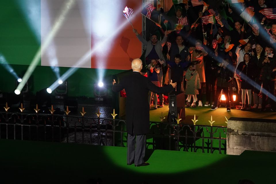 US President Joe Biden delivers a speech at St Muredach’s Cathedral in Ballina, on the last day of his visit to the island of Ireland (PA) 