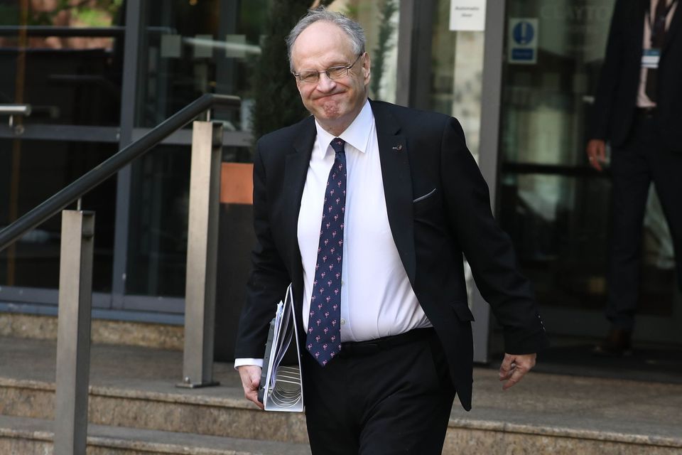 Former Education Minister Peter Weir after taking questions at the UK Covid-19 Inquiry, sitting in Belfast (Credit: Press Eye)