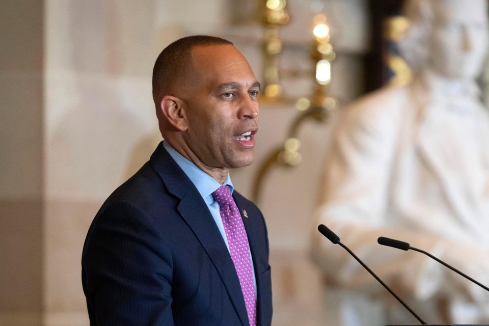 House Minority Leader Hakeem Jeffries (Mark Schiefelbein/AP)