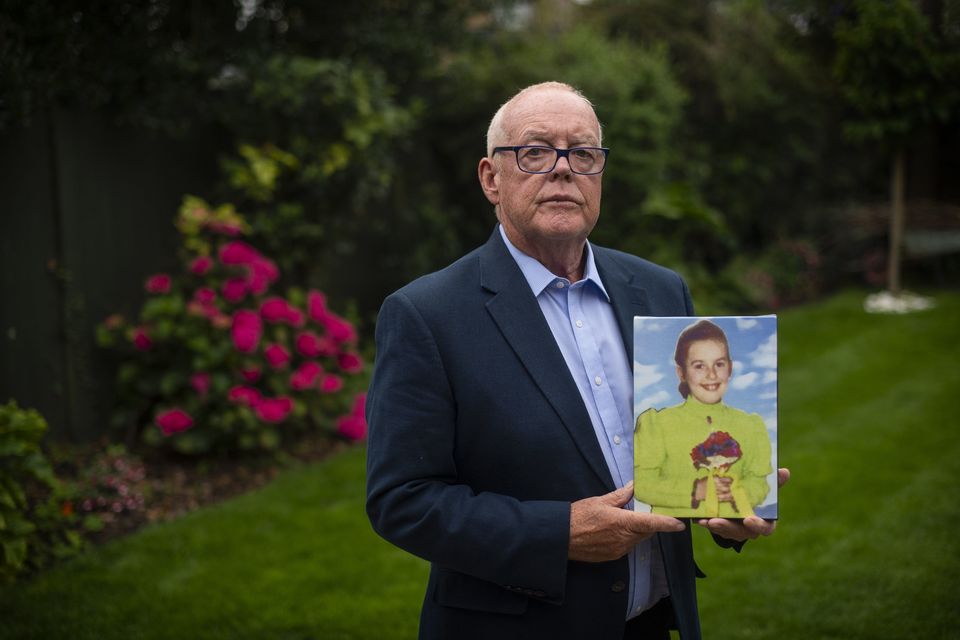 Michael O’Hare with a photograph of his sister Majella, who was shot dead by the Army in Co Armagh in 1976 (Victoria Jones/PA)