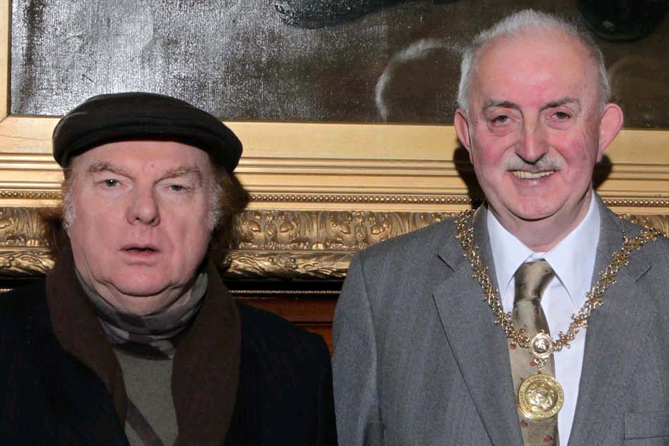 Dr Ian Adamson pictured with Van Morrison during his time as Mayor.