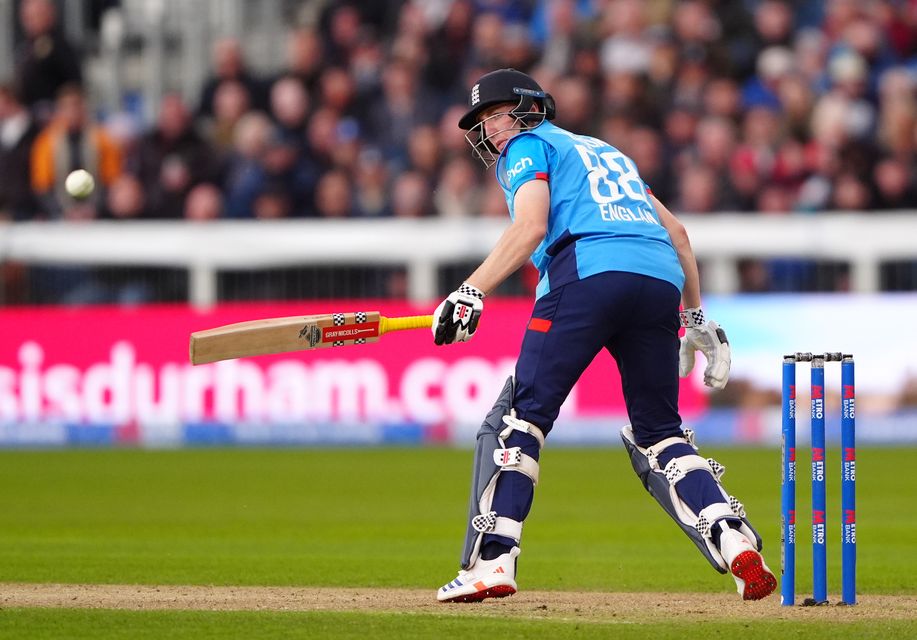 Harry Brook led England’s charge with a century (Owen Humphreys/PA)