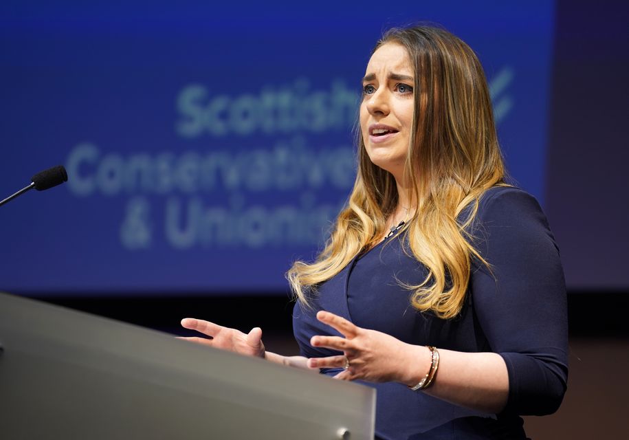 Meghan Gallacher MSP stepped down as Scottish Tory deputy leader on Friday (Andrew Milligan/PA)