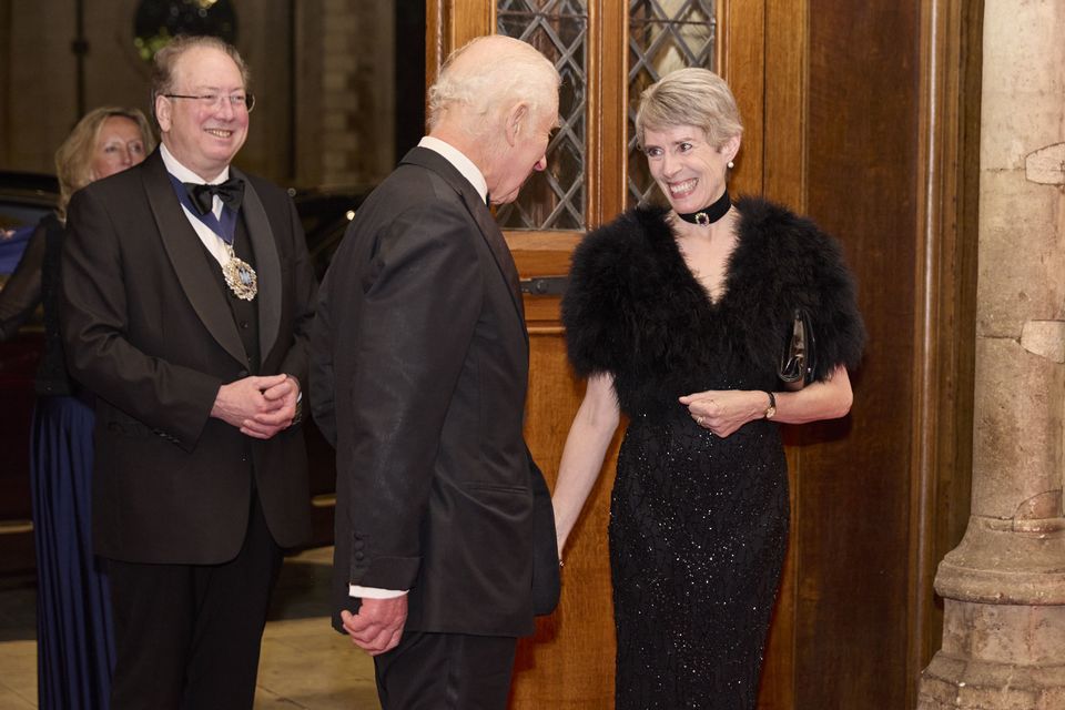 The King meets London Symphony Orchestra managing director Dame Kathryn McDowell (Kevin Leyton/PA)