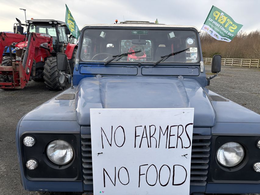 A protest run prepares at the Maze site close to Lisburn (Rebecca Black/PA)