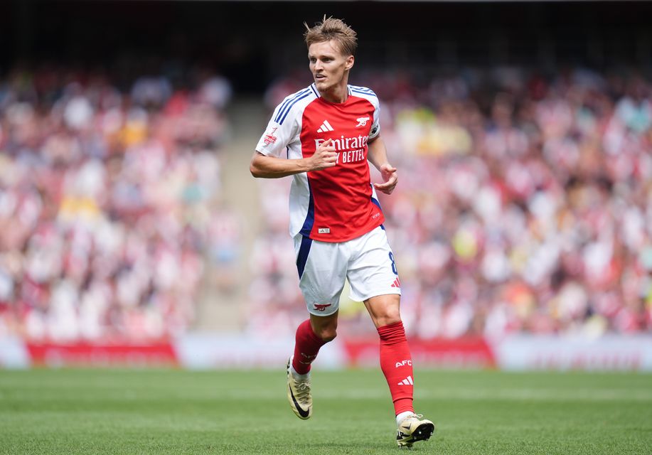 Arsenal captain Martin Odegaard is unlikely to play against Tottenham (Adam Davy/PA)