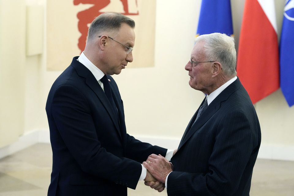 Poland’s President Andrzej Duda said that he had received assurances from Donald Trump’s administration over troops stationed in Poland and along Nato’s eastern flank (Czarek Sokolowski/AP)