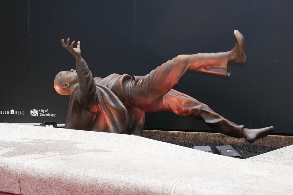 The statue of Daniel Kaluuya in a scene from Get Out (Lucy North/PA)