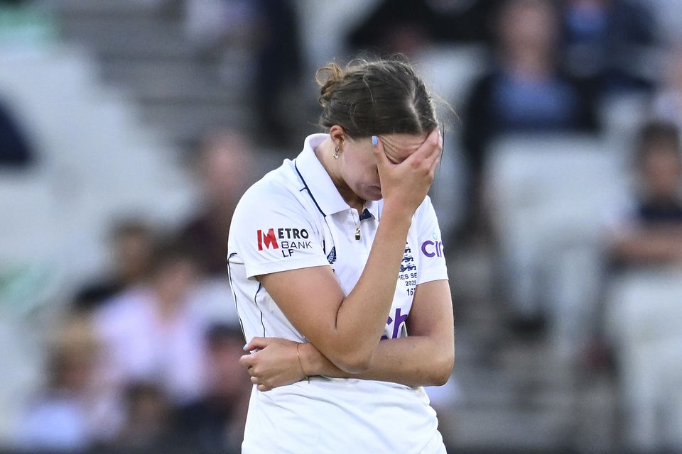 England missed plenty of opportunities to take wickets in the Test match (James Ross/AP)