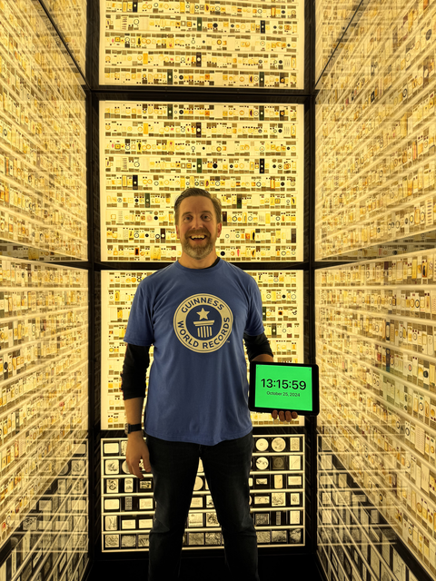 Mr Melham hopes to achieve another museum-focused world record over the coming months (Ben Melham/Guinness World Records/PA)