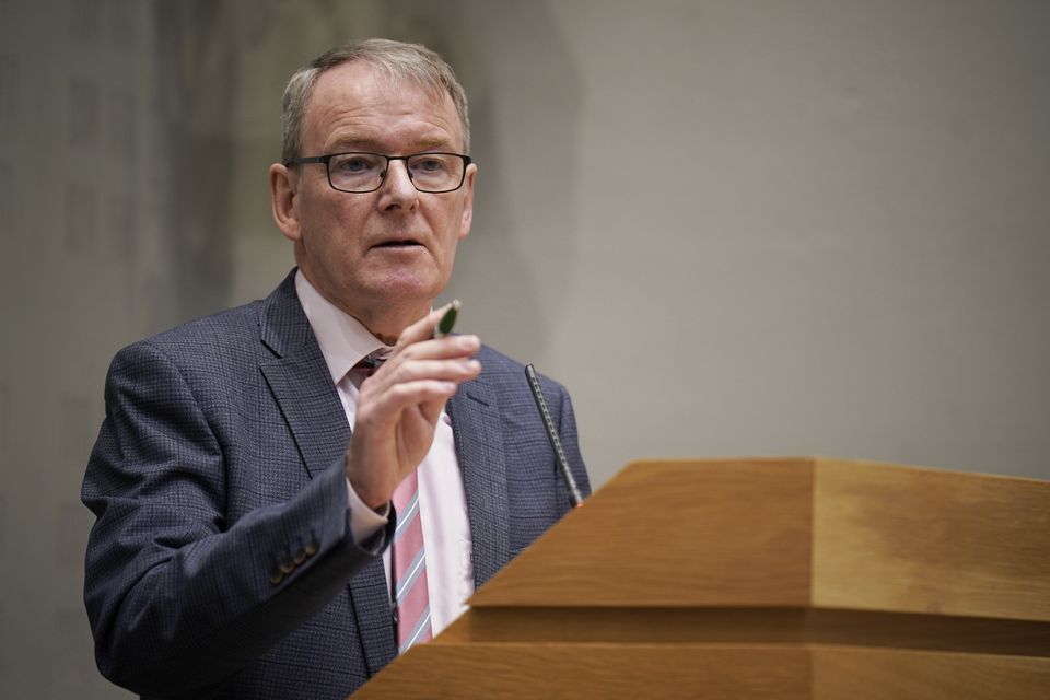 Brian Stanley during a press conference at Leinster House, Dublin (Niall Carson/PA)