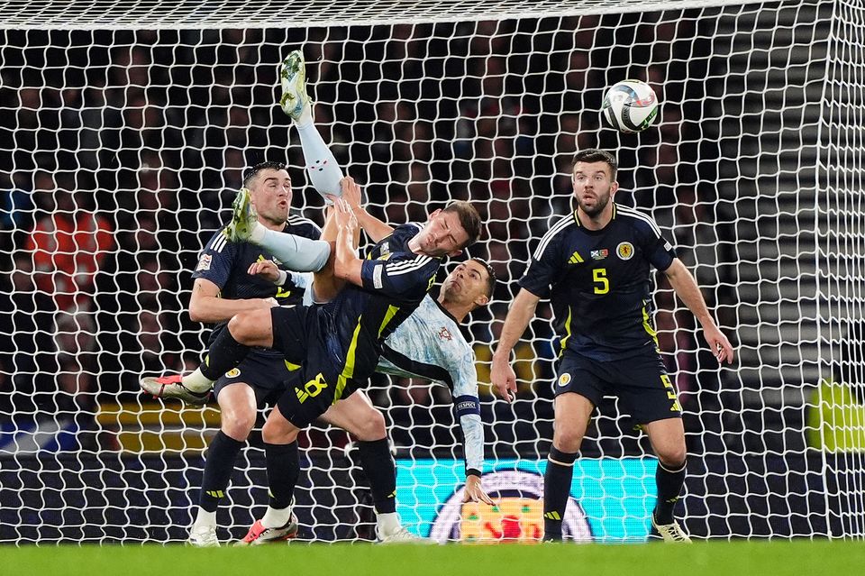 Scotland defended for their lives (Andrew Milligan/PA)