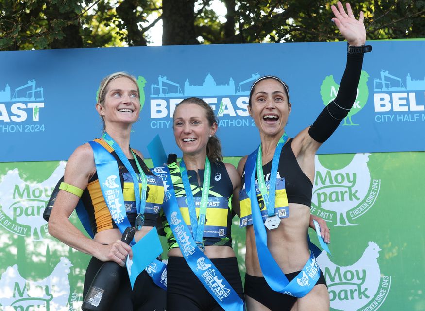 Winner Natasha Cockram with Anne-Marie McGlynn and Monica Silva