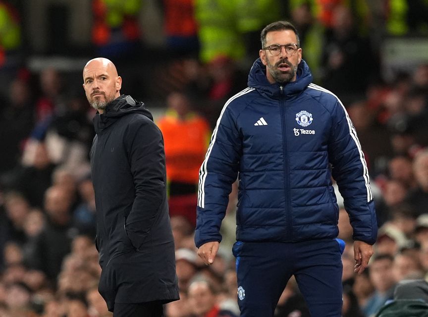 Ruud Van Nistelrooy, right, has been Erik ten Hag’s assistant this season (Martin Rickett/PA)