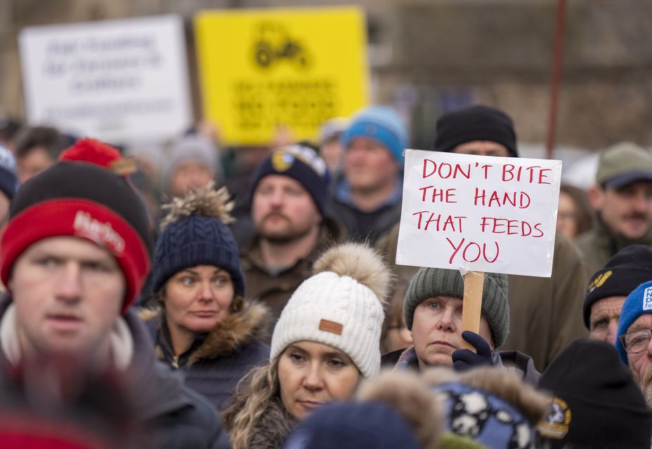 Demonstrators heard from union officials and politicians  (Jane Barlow/PA)