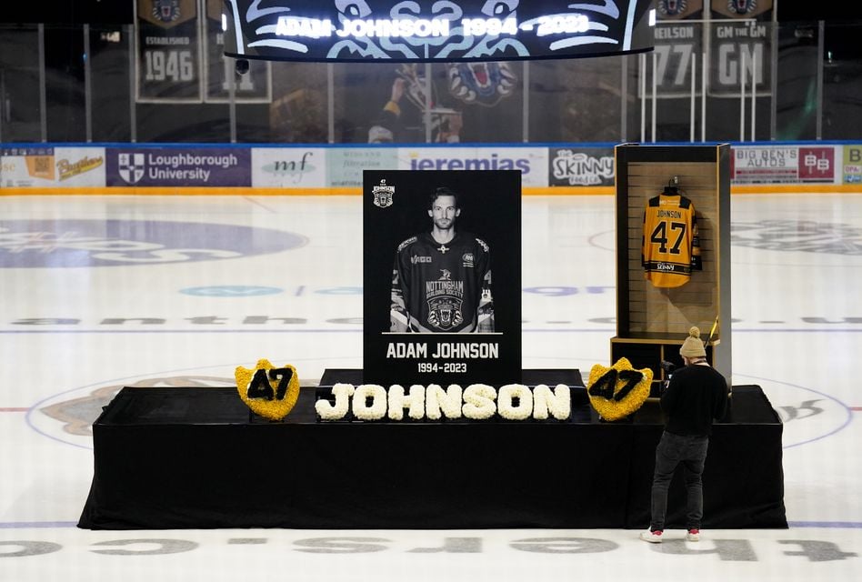 Adam Johnson’s death shocked the ice hockey world (Zac Goodwin/PA)