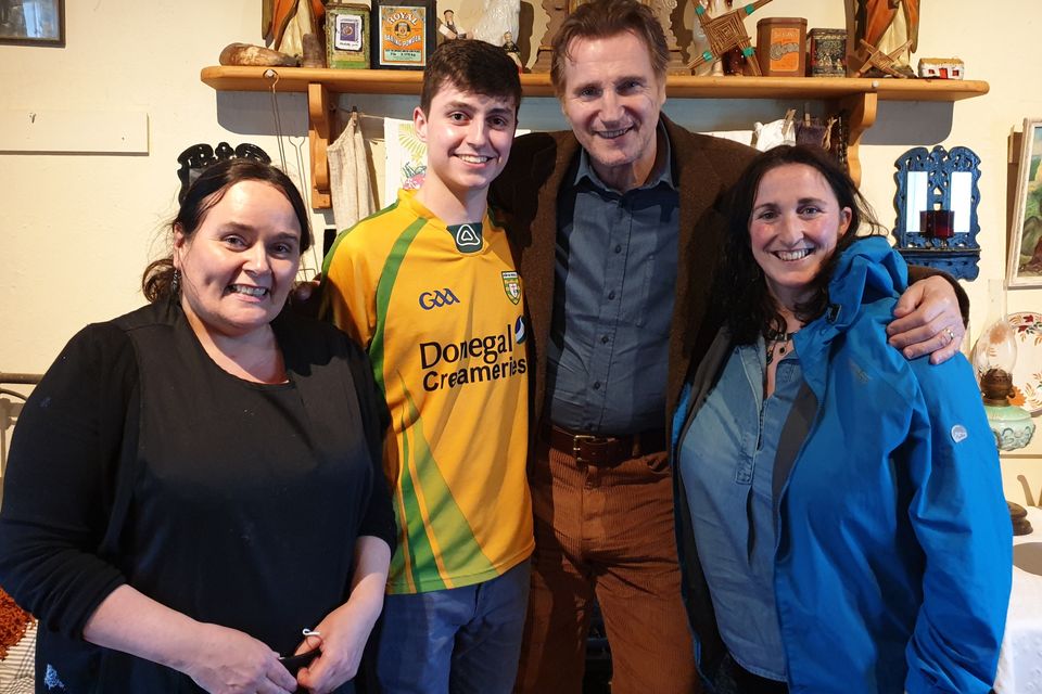 Liam at the Folk Village with Marian Carr, Patrick Gillespie and Margaret Rose Cunningham