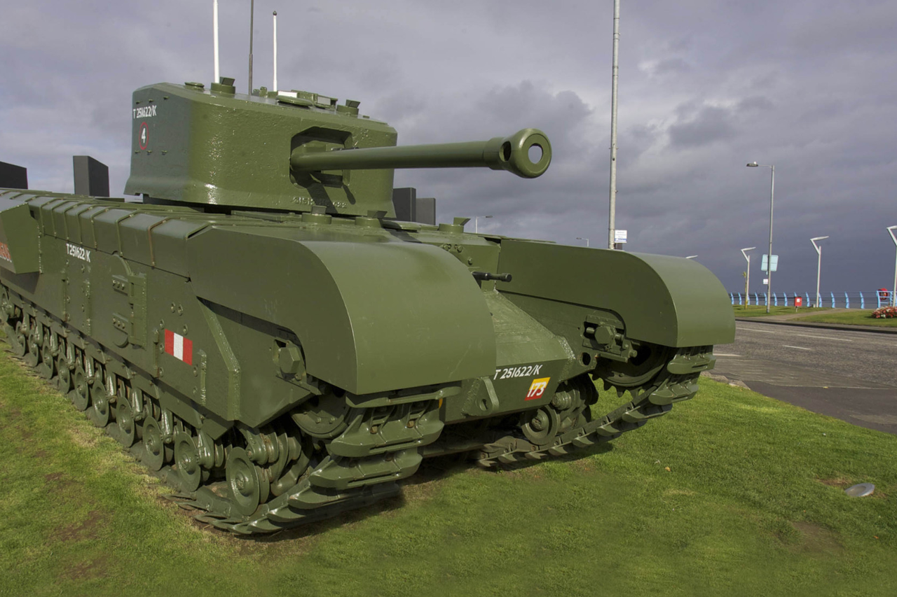 Churchill Tank on display in the town where it was born