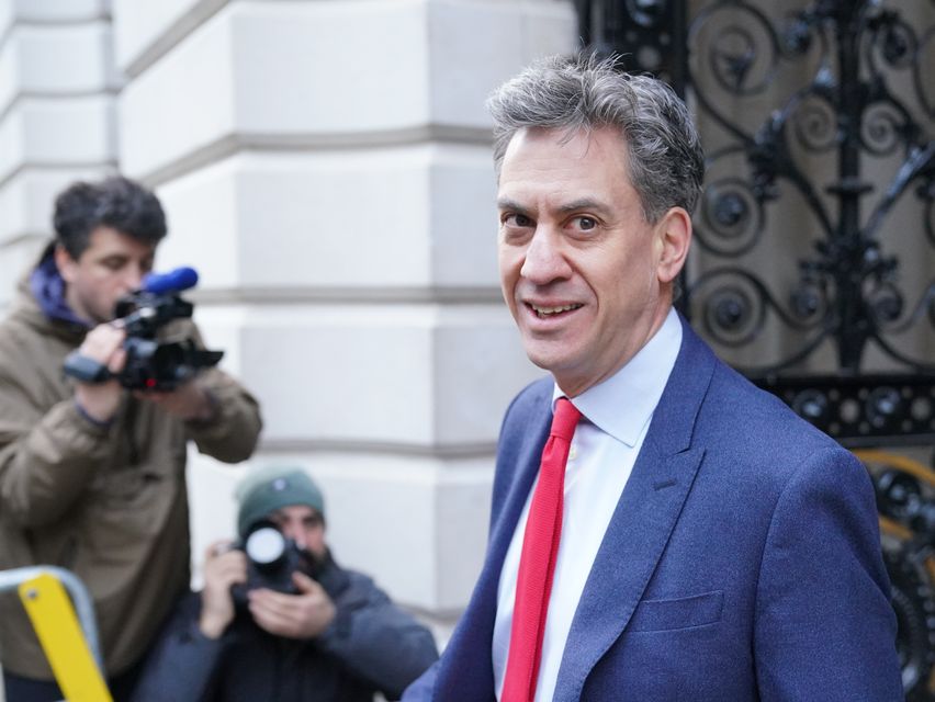 Energy Secretary Ed Miliband criticised proposals for a third runway at Heathrow, he would not resign if Government backed the project (Jonathan Brady/PA)