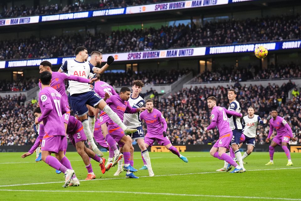 Rodrigo Bentancur headed Tottenham level (John Walton/PA)