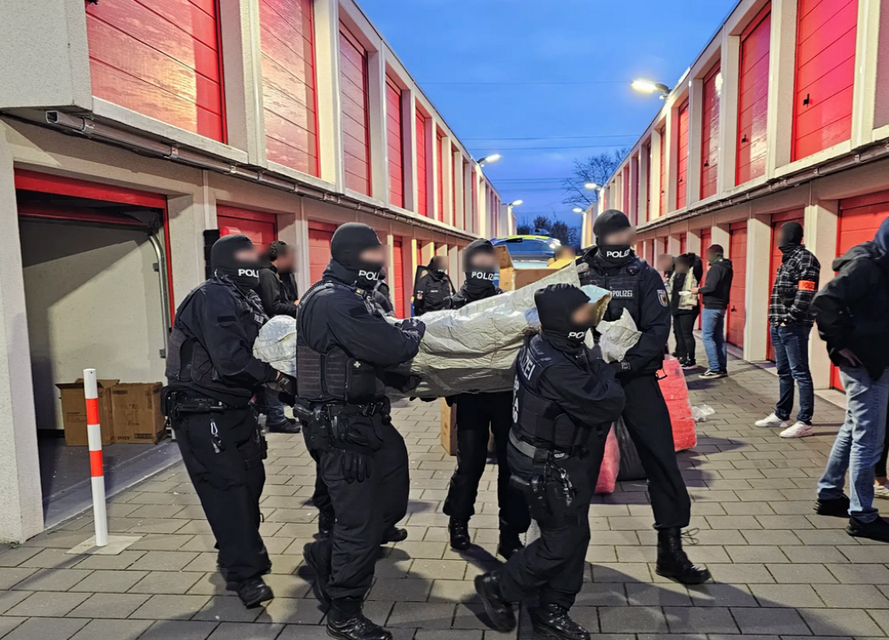 Items were seized in Germany and France during raids (National Crime Agency/PA)