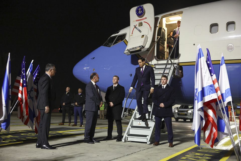 Marco Rubio arrived in Israel to begin his tour of the Middle East (Evelyn Hockstein/pool/AP)