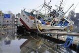 thumbnail: A fishing boat sits inland in Kesennuma, northern Japan Monday, March 14, 2011 following Friday's massive earthquake and the ensuing tsunami. (AP Photo/Kyodo News)  JAPAN OUT, MANDATORY CREDIT, NO SALES IN CHINA, HONG  KONG, JAPAN, SOUTH KOREA AND FRANCE