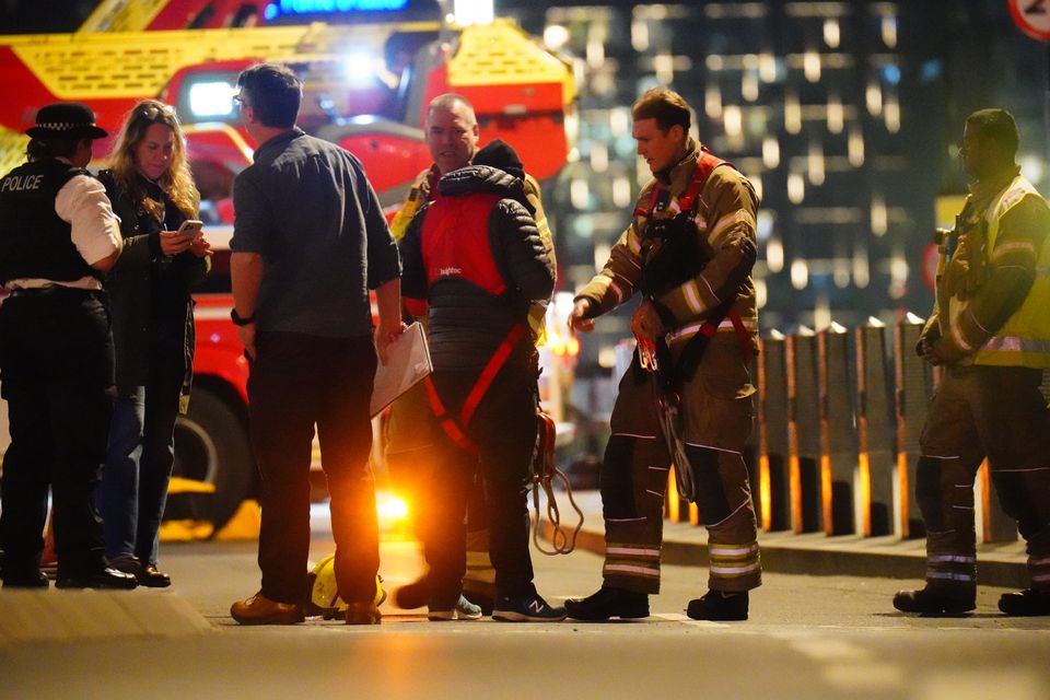 Emergency services were at the scene all day and into the night (James Manning/PA)