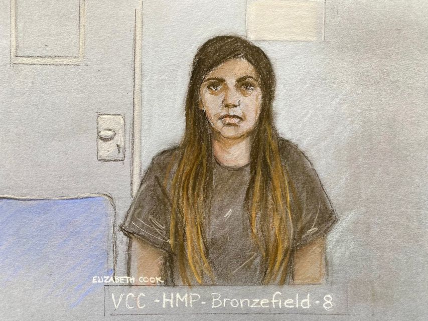 Court artist sketch of Beinash Batool (Elizabeth Cook/PA)