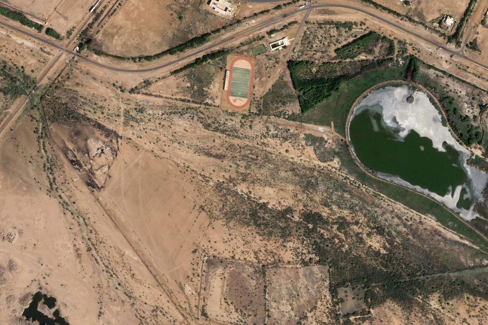 This Planet Labs PBC satellite image shows Sudan’s largest oil refinery north of Khartoum, Sudan (Planet Labs PBC via AP)